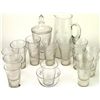 Image 1 : Cut glass water pitcher set with lidded candy