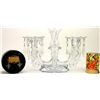Image 1 : Collection of 3 includes 4 arm center piece with