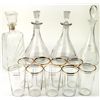 Image 1 : Collection of clear glass decanters and glassware