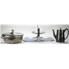 Image 2 : Large collection of silver plate serving items.