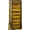 Image 1 : Wood 4 drawer filing cabinet.