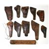 Image 1 : 10 misc. leather holsters and an unmarked