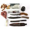 Image 1 : Misc. lot includes 4 knives, miniature Montana