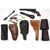 Image 1 : Collection of 4 misc holsters, 1 pair cowboy