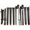 Image 1 : Collection of 11 misc bayonets and scabbards.