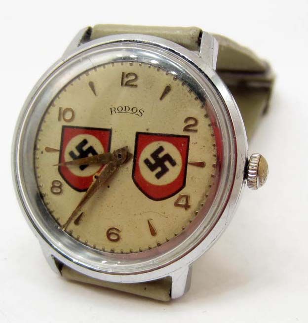 GERMAN NAZI WRIST WATCH SWASTIKAS