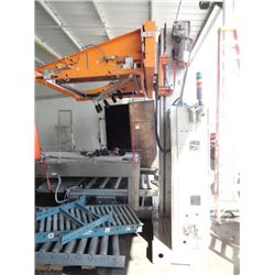 Mondo Caglione #0442 Single Layer Depalletizing w/Mondo Scaglione Descrambeling Table & Safety Cages