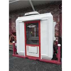 Modu Built 5' W x 8" L x 8" T A/C Service Window Booth w/Rolling Forklift & Slot Frame - Pre Wired w