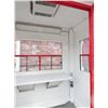 Image 3 : Modu Built 5' W x 8" L x 8" T A/C Service Window Booth w/Rolling Forklift & Slot Frame - Pre Wired w
