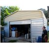 Image 1 : 20' x 20' x 12' Metal Garage Bldg. w/12' Roll-Up Door & Side Door Wind Rated 145 mph (sold via pictu