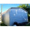 Image 2 : 20' x 20' x 12' Metal Garage Bldg. w/12' Roll-Up Door & Side Door Wind Rated 145 mph (sold via pictu