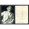 Image 1 : Mark Twain Autograph on Letter and Black & White Photograph.