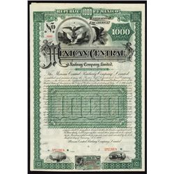 Mexican Central Railway, Limited Specimen Bond.