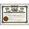 Image 1 : Yukon Basin Gold Dredging Company, Ltd. 1909 Stock Certificate.