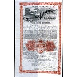 Aransas Pass Harbor Company 1896 Bond.