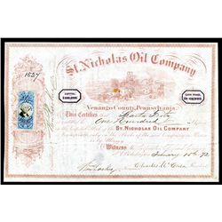 St. Nicholas Oil Co. Issued Stock.