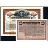 Image 1 : New Orleans and Northeastern Railroad Co. 1906 and 1917 Specimen Bond Pair.