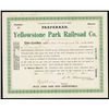 Image 1 : Yellowstone Park Railroad Co. Stock Certificate