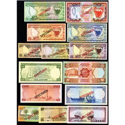 Bahrain Currency Board, ND (1964), Set of 7 Specimen Banknotes