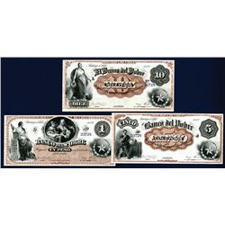 El Banco del Pobre, 1876-78 Issue Trio