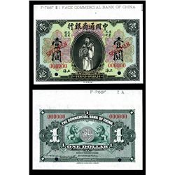 Commercial Bank of China, 1920 "Dollar Issue" Specimen Banknote.