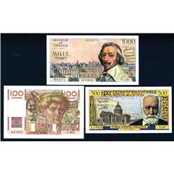 Banque de France, Trio of 1950s Issue Notes