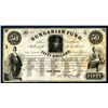Image 1 : Hungarian Fund, New York, 1852 Series, Kossuth Autograph on the $50.