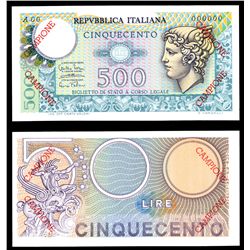 Repubblica Italiana, 1974-79 Issue Specimen Banknote.