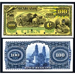 Mexico, Banco Mexicano, 1888, Banknote Proof.
