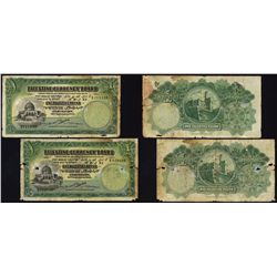 Palestine Currency Board, 1929 Issue Lot of 2 Notes.