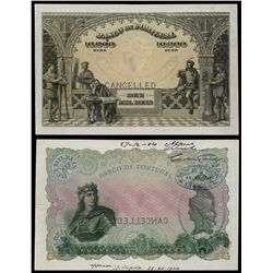 Banco De Portugal, Unlisted Early Date, 1904, Approval Specimen Essay Banknote.