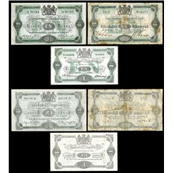 Sweriges Riksbank, 1869-1921 Issue, Trio of Issued Banknotes