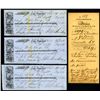 Image 1 : Wells, Fargo & Co. 1858 Trio of Checks with Wells Fargo Collection Envelope & Instructions.