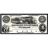 Image 1 : IN. New-York Stock Bank, $5, 1853 Proof Obsolete Banknote.