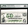 Image 1 : Chesapeake Bank Proprietary Obsolete Banknote Proof.