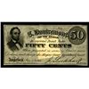 Image 1 : Angelica, NY. C. Dautremont 50 Cents, 1862 Scrip Note with Portrait of Lincoln.