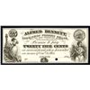 Image 1 : NY. Alfred Bennett, 25 Cents 1862 Scrip Note..