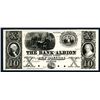 Image 1 : NY. Bank of Albion, $10, 18xx (ca. late 1840's) Proof Obsolete Banknote.