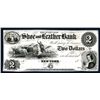 Image 1 : NY. Shoe and Leather Bank, $2, 18xx (ca. 1850's) Proof Obsolete Banknote.