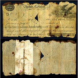 U.S. War of 1812 Federal Treasury Note Rarity.