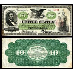 Legal Tender, $10, Series of 1862, Fr#93, Series 61, S/N 86707, pp C.