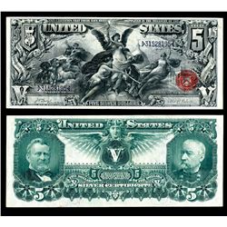 U.S. Silver Certificate, 1896 $5 "Educational", Fr#270.