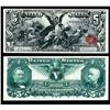 Image 1 : U.S. Silver Certificate, 1896 $5 "Educational", Fr#270.