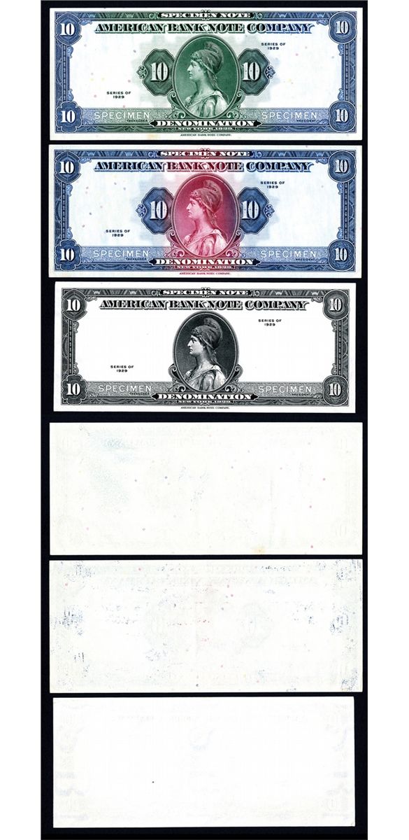 American Bank Note Company, 1929 (ca.1960-70's) Sample Notes in ...