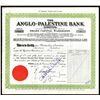 Image 1 : Palestine: Lot of (8)  Anglo-Palestine Bank, Ltd., 1936-1944 , Each certificate is for various numbe