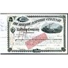 Image 1 : Bellaire, Zanesville and Cincinnati Railway Co. "As Reorganized", 1889, Issued Stock Certificate #4.