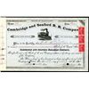 Image 1 : Cambridge and Seaford Railroad Co, 1894, Issued Stock Certificate.