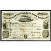 Image 1 : Columbus & Xenia Railroad Co 1849 Issued Stock Certificate.