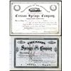 Image 1 : Cresson Springs Co, 1863 and 1882, Issued Stock Certificate Pair.