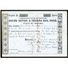 Image 1 : Grand Rapids and Indiana Railroad Co, 1855, Issued Stock Certificate.